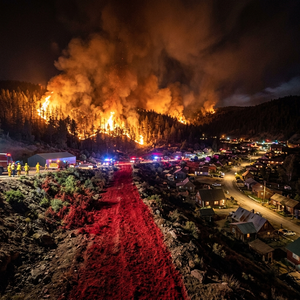 Forest fire block line construction case